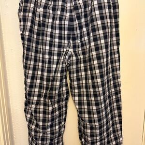 Daniel Cremieux Black and White Plaid Loungewear Pants